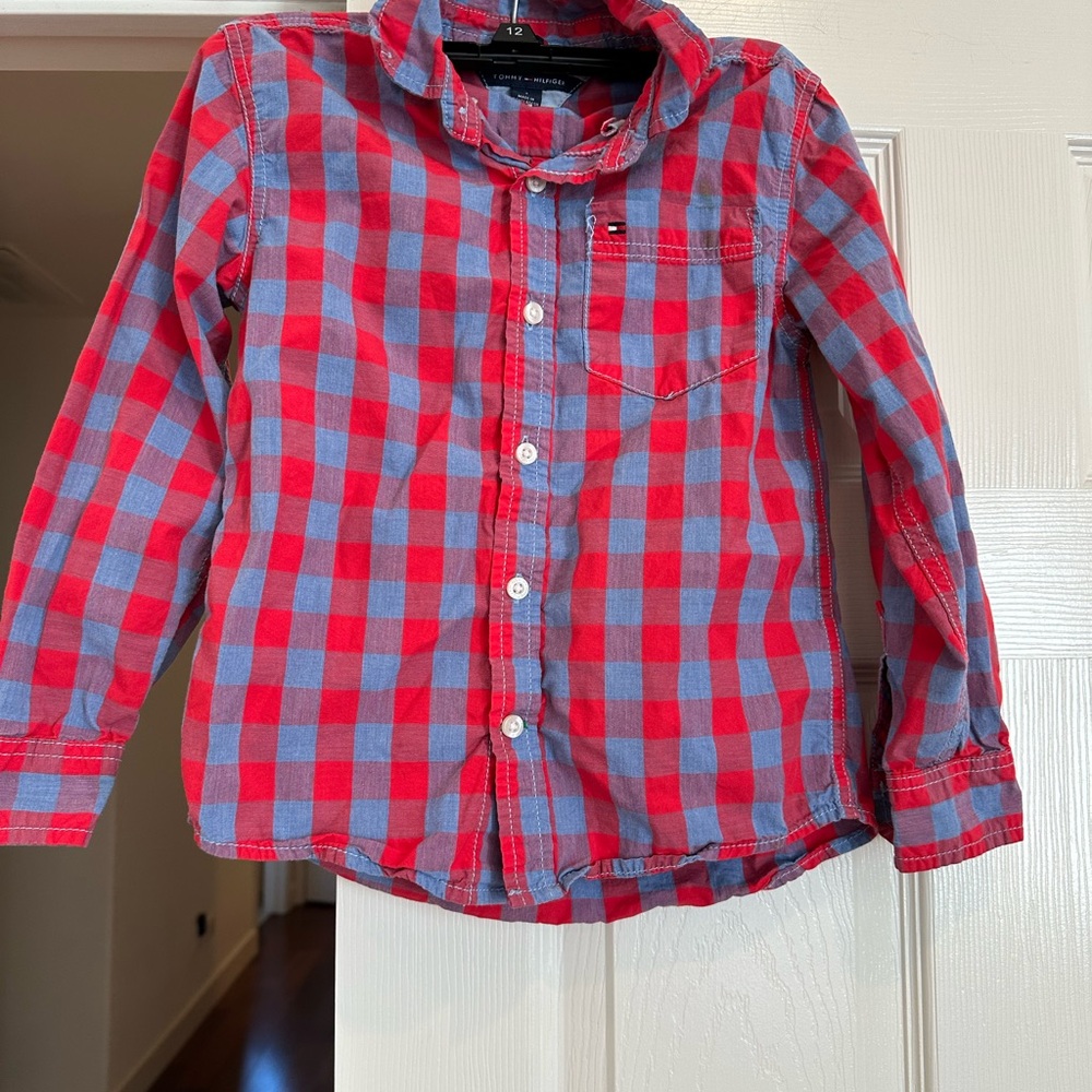 Two Tommy Hilfiger full sleeve shirts. Size 7.